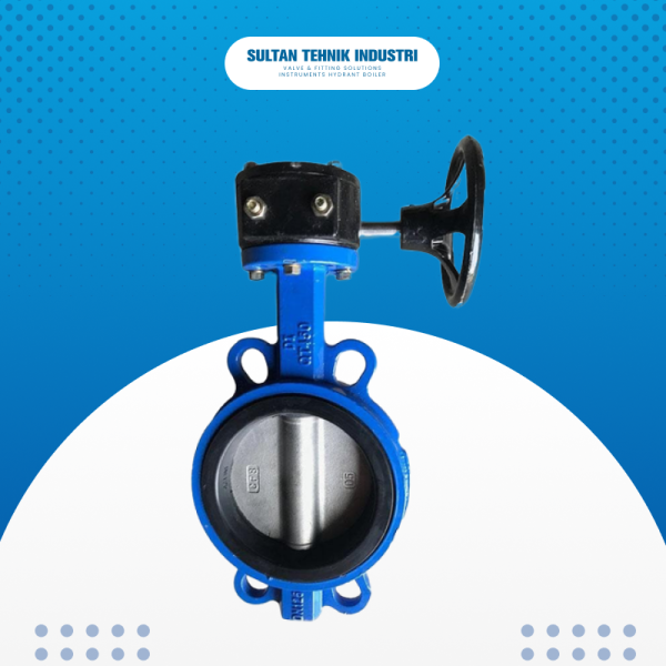 Butterfly Valve Wafer Type Gear Cast Iron 8